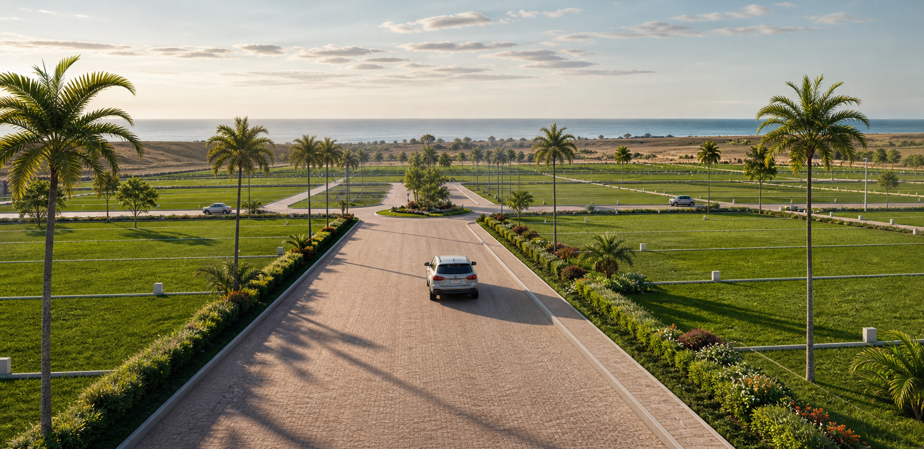 Vista interna de lotes en Arenas Exclusive